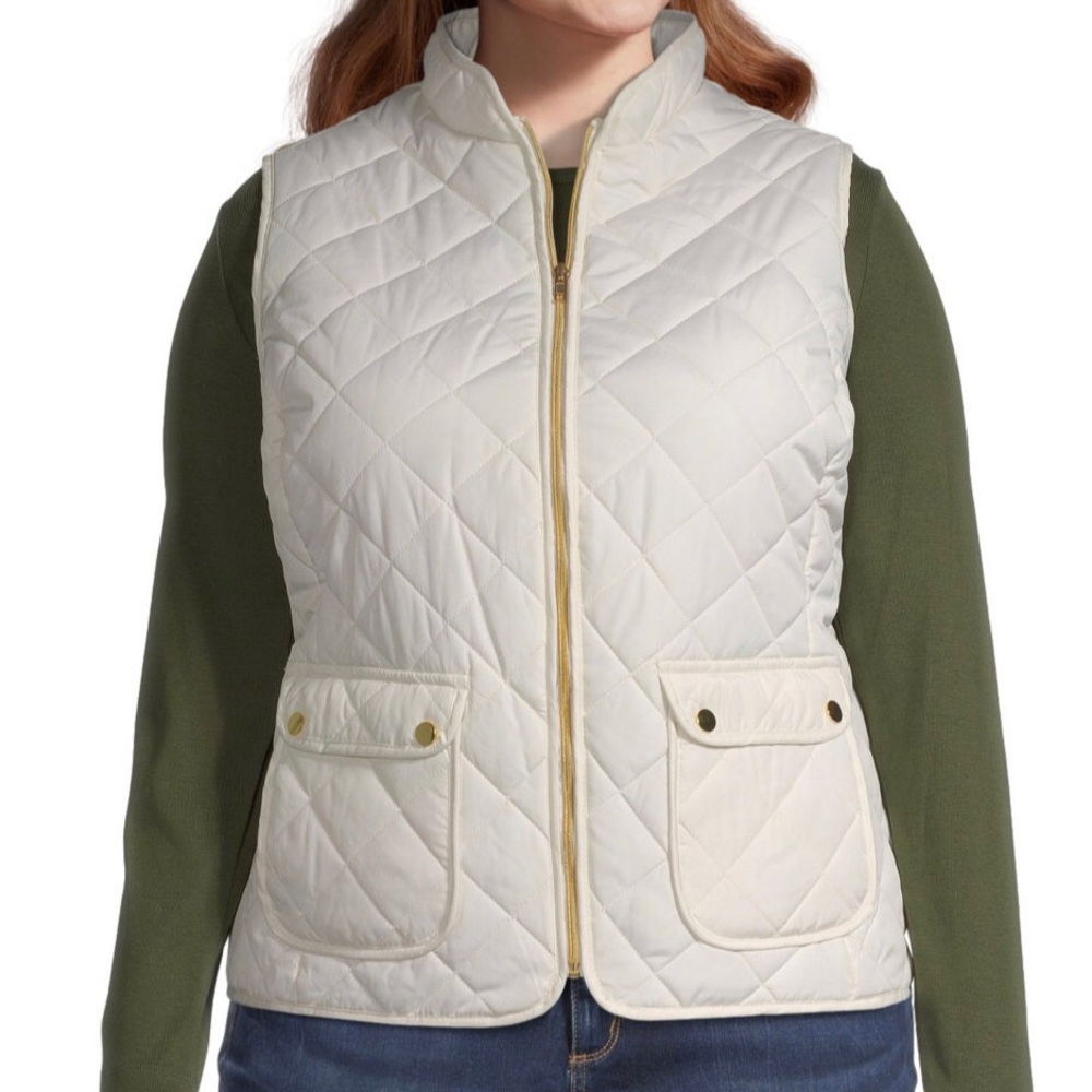 Quilted plus size vest
